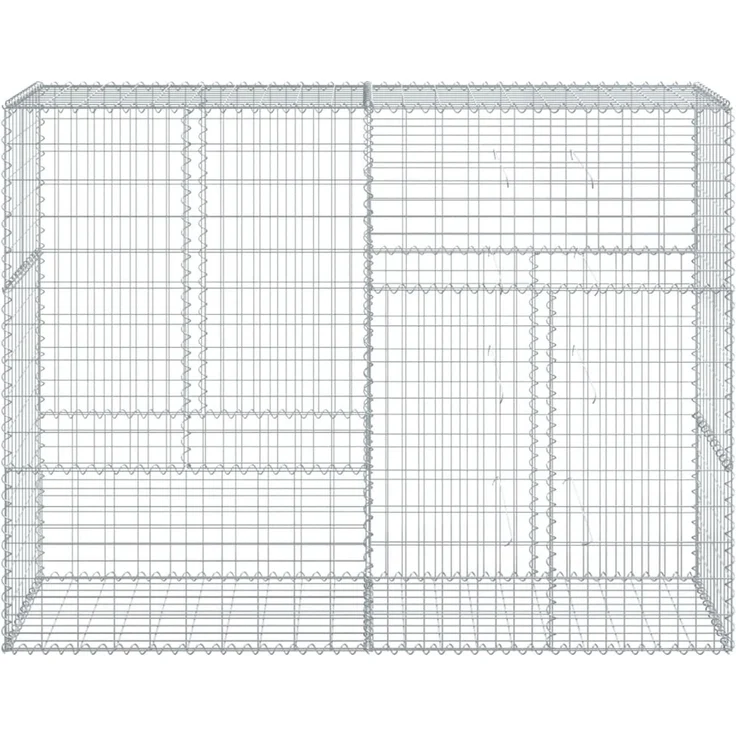 vidaXL Gabione mit Deckel 200x50x150 cm Verzinktes Eisen 3295155 – Bild 3