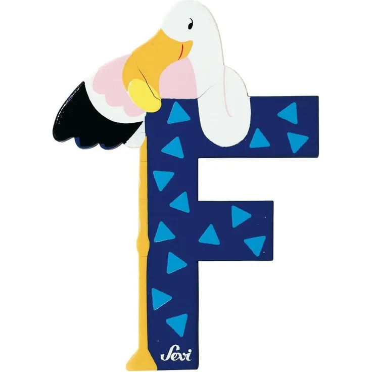 Sevi Buchstabe Tiere F Flamingo Blau