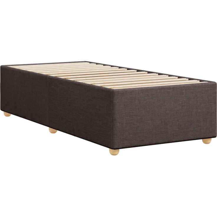 vidaXL Bettgestell ohne Matratze Dunkelbraun 90x190 cm Stoff 3284697 – Bild 6