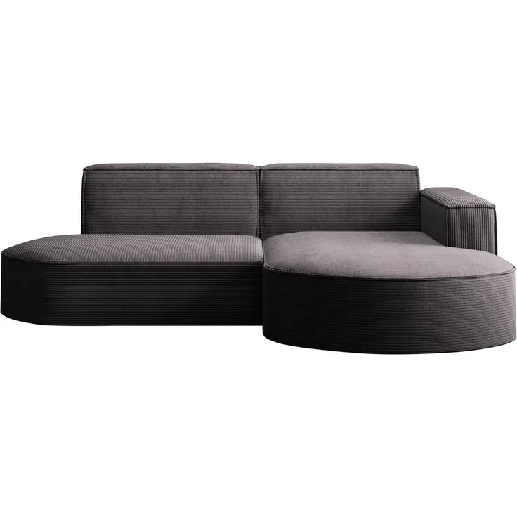 Kaiser Möbel Ecksofa Designer MODENA STUDIO L stoff Cord, Ecksofa, Cord Sofa, L-Form, Links/Rechts wählbar
