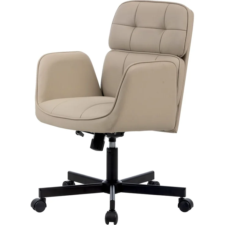 Carryhome 'VIKTORIA' Bürodrehstuhl, Stoff hellbraun, 57 x 92.5 x 61 cm, 140 kg belastbar, mit Wippmechanik – Bild 3