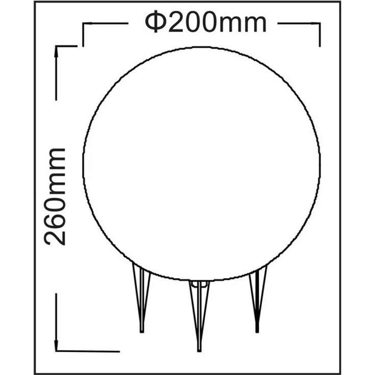 TRANGO LED Gartenleuchte, 200S Gartenkugel IP65 Kugelleuchte *SANDSTONE* mit 20cm Durchmesser & ca. 5 Meter IP44 Zuleitungskabel & E27 Fassung, Kugellampe, Gartenleuchte, Außenleuchte, Außenlampe – Bild 4