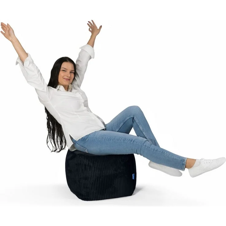 Bruni Sitzwürfel Cubo Cord - 40 x 40 x 40 cm, Sitz- und Fußhocker, als Hocker & Ablage mit Cord-Bezug, samtweich, FILLcloud-Füllung – Bild 3