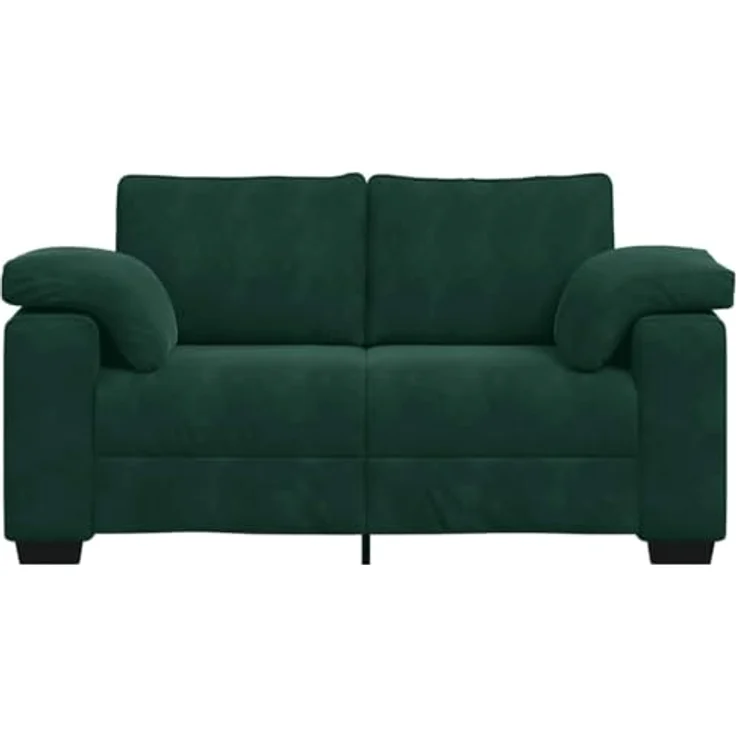 vidaXL Zweisitzer-Sofa Dunkelgrün 160x77x82 cm Samt 4105259 – Bild 5