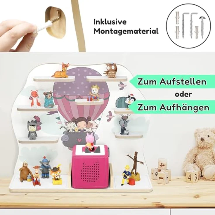 stadtecken Kinderregal Oben, Regal für die Toniebox und ca. 50 Tonies – Bild 8
