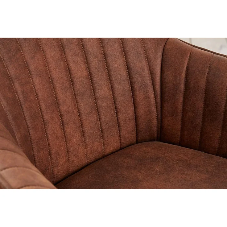 riess-ambiente Polsterstuhl LIVORNO vintage braun / natur (Einzelartikel, 1 St), Esszimmer · Microfaser · Armlehne · 180° drehbar – Bild 7