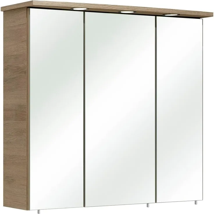 Pelipal Spiegelschrank, Quickset 313, Sanremo Eiche, 3 Türen