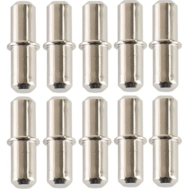 BAYLI Regal 10 Stück Bodenträger aus Metall [Ø 5mm x Länge 17mm] für Einlegeböden – Bild 1
