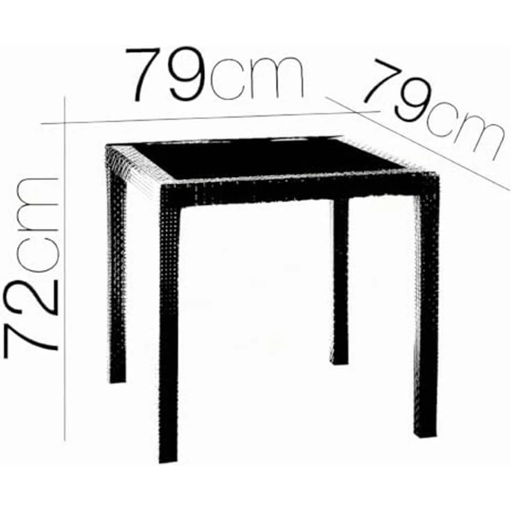 PROGARDEN 052024 Bistro-Tisch 77x77 cm, anthrazit ***NEU*** – Bild 4