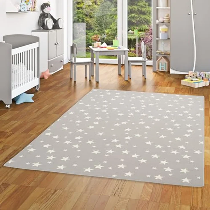 Snapstyle Kinderteppich Kinder Spiel Teppich Sterne, Rechteckig, Höhe: 5 mm – Bild 2