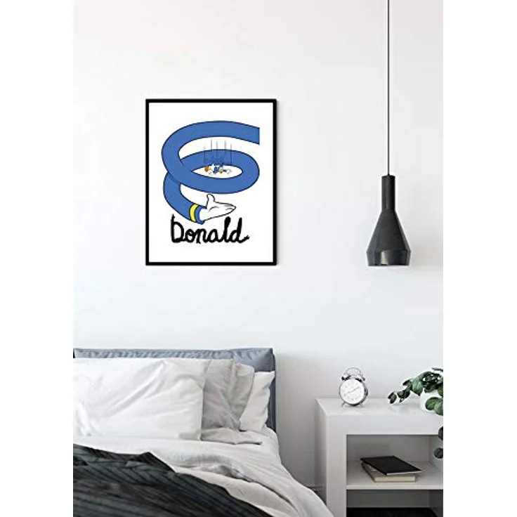 Komar Disney Wandbild, Donald Duck Spiral Kunstdruck, 40x50cm, Kinderzimmer-Dekoration ohne Rahmen, fotorealistischer Druck aus Premium-Poster Fotopapier – Bild 3