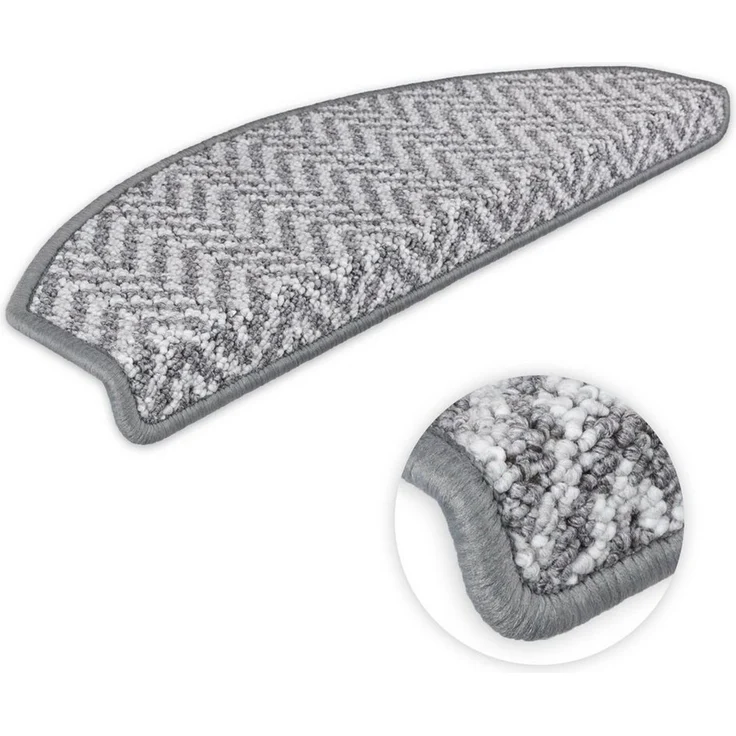 Metzker® Stufenmatte Stufenmatten Amsterdam, halbrund, Höhe: 6 mm, 15 Stück im Set - Anthrazit – Bild 1