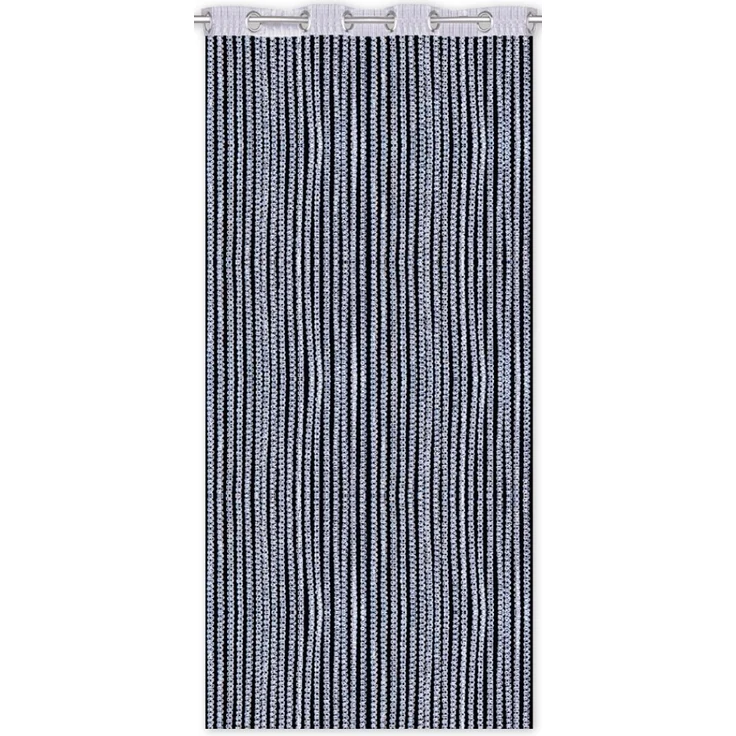 Fadenvorhang Lurex-Optik Fadengardine Türvorhang mit Ösen, trendige Dekoration in vielen verschiedenen Ausführungen erhältlich (140x250 cm / silber - silber metallic) – Bild 1