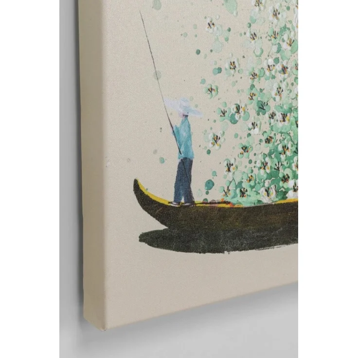 Touched Flower Boat Bild beige/grün 80x100 cm – Bild 3