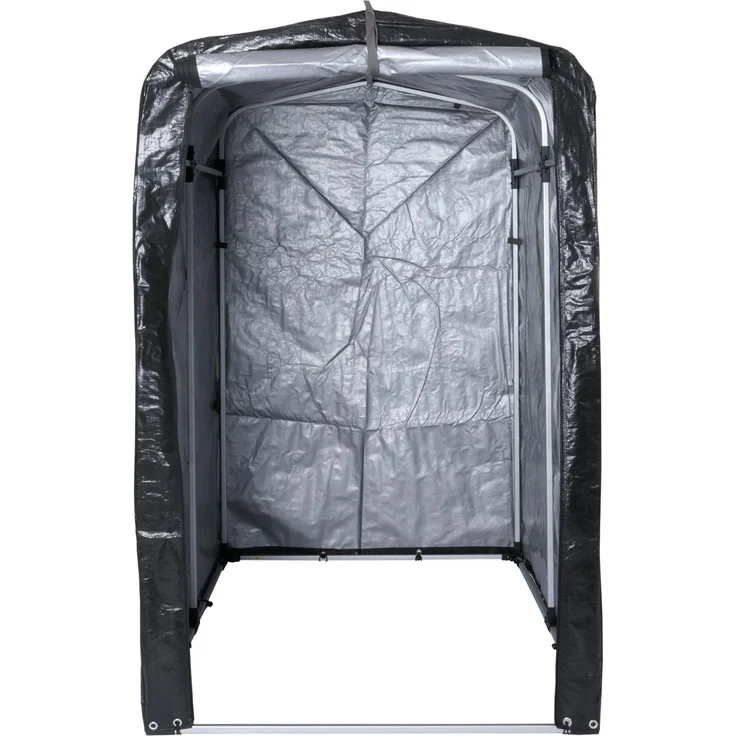 Fahrradgarage HWC-N61, Foliengarage Aufbewahrungsgarage Garagenzelt, Alu UV-Schutz wasserfest, 201x121x201cm ~ anthrazit – Bild 6