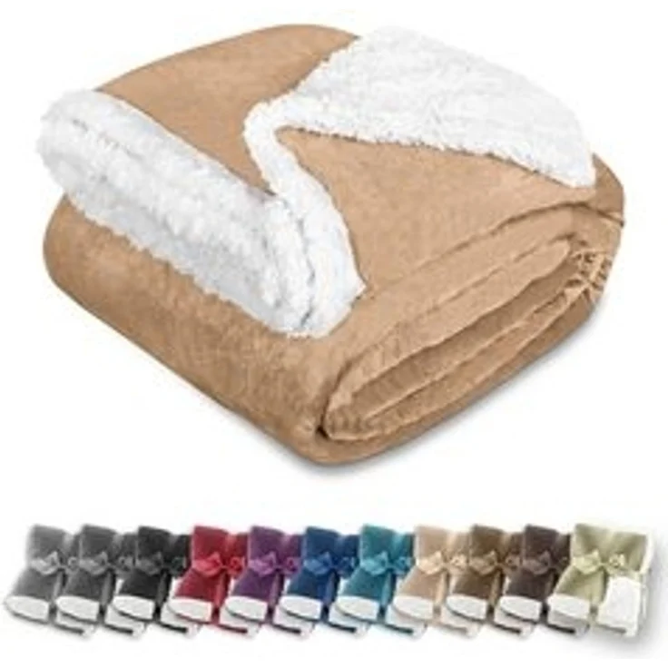Wohndecke in Lammfell-Optik Kuscheldecke weich & flauschig - Sherpa Fleecedecke, Gräfenstayn, Warme Wolldecke & Sofaüberwurf Tagesdecke für Couch & Sofa – Bild 6