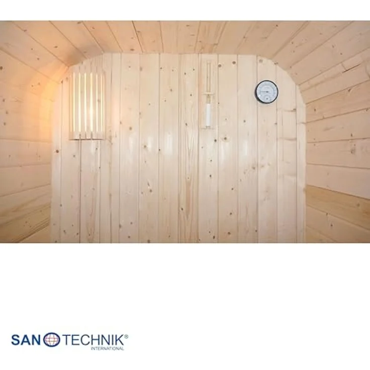 Sanotechnik Outdoor Fasssauna 'LINDHOLM' für 1-2 Personen, Thermo-Fichtenholz, 189x220x191,5 cm – Bild 4