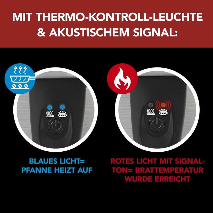 MAXXMEE Aluminium-Pfanne mit LED-Anzeige und Signalton - 24 cm - schwarz – Bild 3