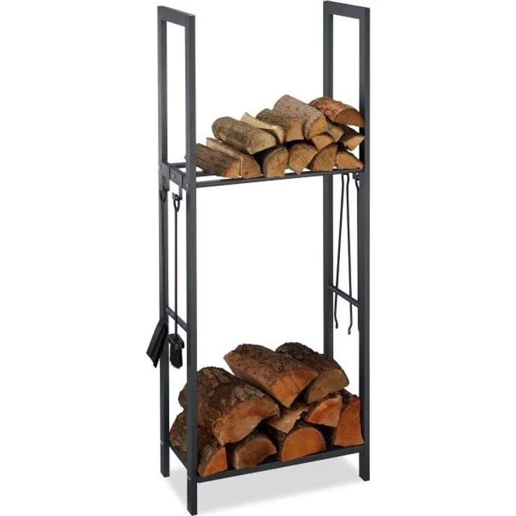 Kaminholzregal mit 2 Ablagen 10026017_946 – Bild 1