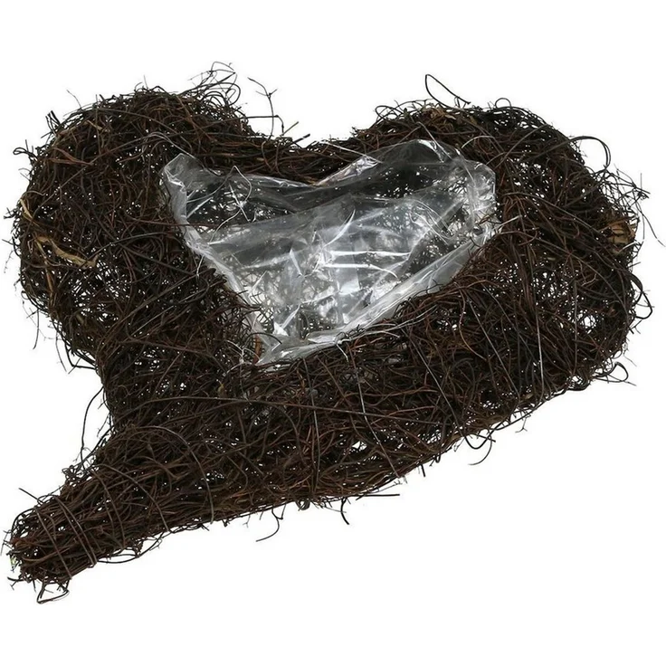 Florists Products Pflanzschale Rebenherz Pflanzschale Natur für Trauerfloristik 30x25 cm – Bild 4