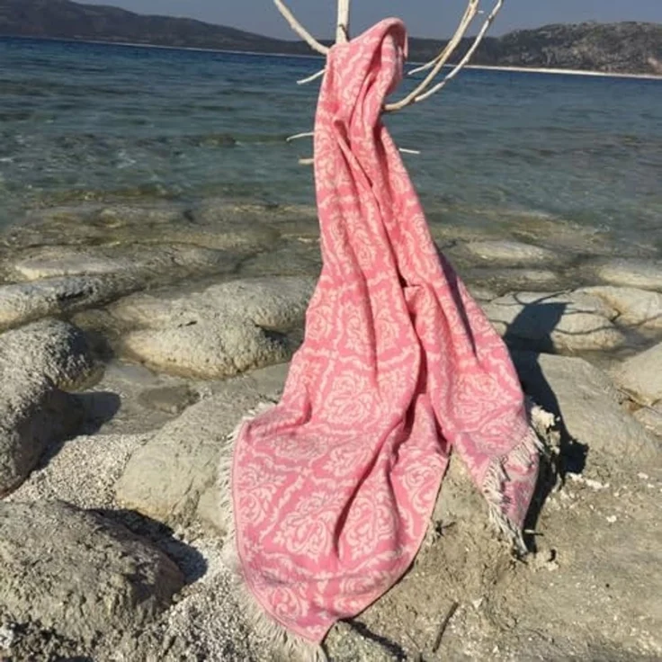 Mijolnir 'Barok - Pink' Fouta (Strandtuch), Rosa, 90 x 170 cm – Bild 2