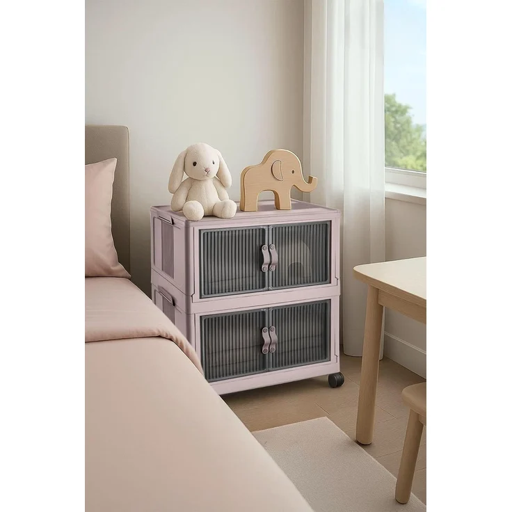 Skye Decor 'Lavine 67 - Powder' Mehrzweckschrank, Puder, 32 x 67 x 56 cm – Bild 2