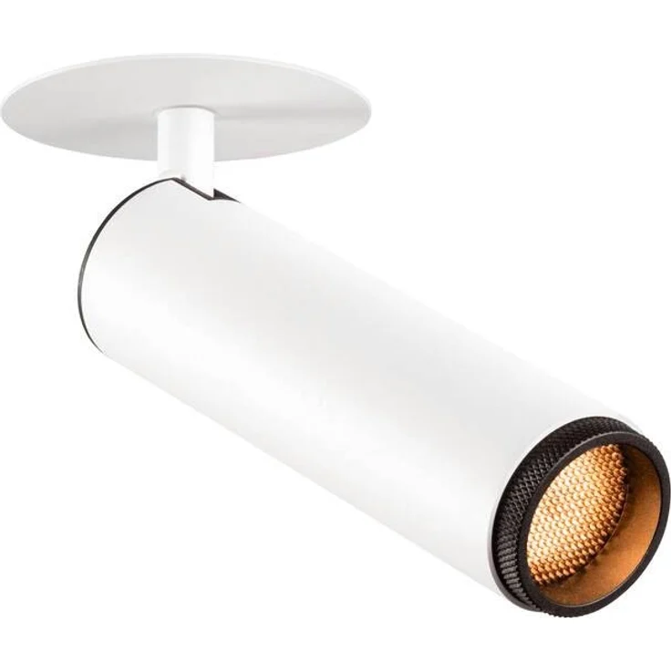 SLV GRIP! M, Deckeneinbauleuchte, PHASE, 2700 K, 42°, IP20, zylindrisch, weiß / schwarz - Downlights