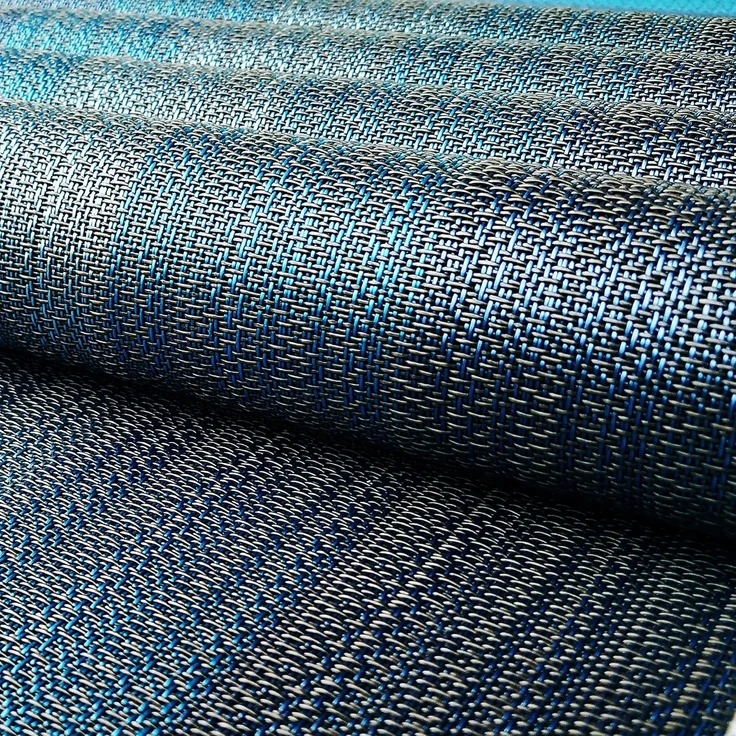 ABC 4-teiliges PVC-Geschirrset, rutschfest, abwaschbar, hitzebeständig, fleckenabweisend, Kunstfaser, graublau – Bild 2