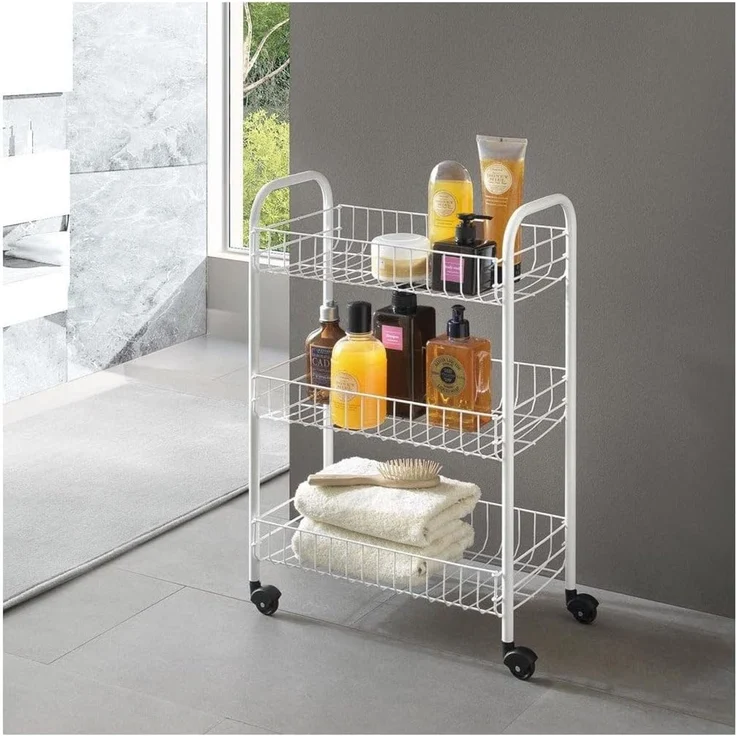 METALTEX 340633014 SIENA Allzweckwagen mit 3 Etagen / Rollregal, Höhe 63 cm – Bild 4