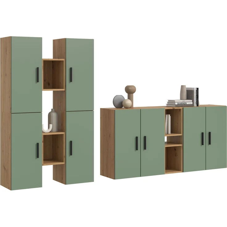 The One Wohnkombination in Smoke Green Nachbildung – Bild 1