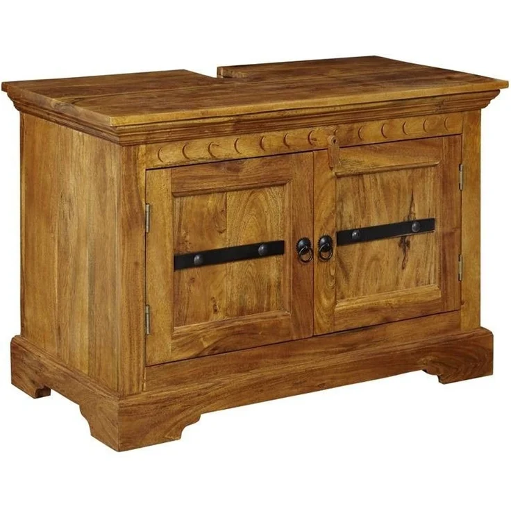 Waschbeckenunterschrank Akazie 88x43x60 honig lackiert OXFORD #01005 – Bild 6