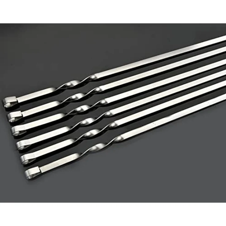 BAYLI Grillspieß 18 x Grillspieße aus Edelstahl, 45cm Schaschlikspieße, Schampura – Bild 3