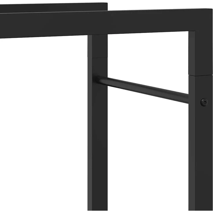 vidaXL Brennholzregal Mattschwarz 50x28x132 cm Stahl 350306 – Bild 9
