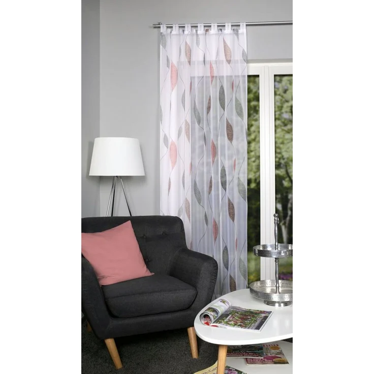 HOME WOHNIDEEN Gardine PAOLO (1 St), Schlaufen, halbtransparent, Voile, halbtransparent – Bild 5