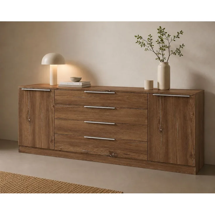 borchardt Möbel Kommode Oliva, Breite 200 cm, mit 4 Schubkästen