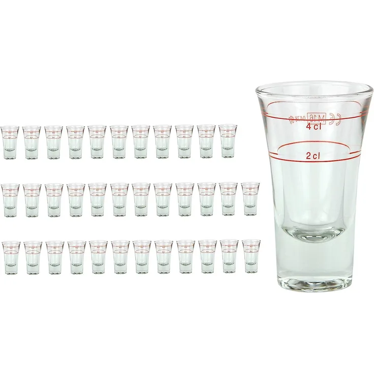 36er Set Schnapsgläser Stamper Dublino 2cl + 4cl
