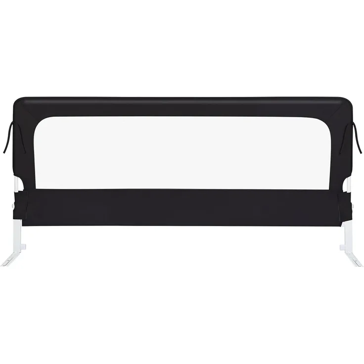 HUOLE Bettgitter Bettschutzgitter Kinderbettgitter für Kinder Babybettgitter Klappbar, Tragbar, Kinderbett Kinderbettschutzgitter Rausfallschutz, Bett & Elternbett hoch-180 * 70 * 26 cm – schwarz