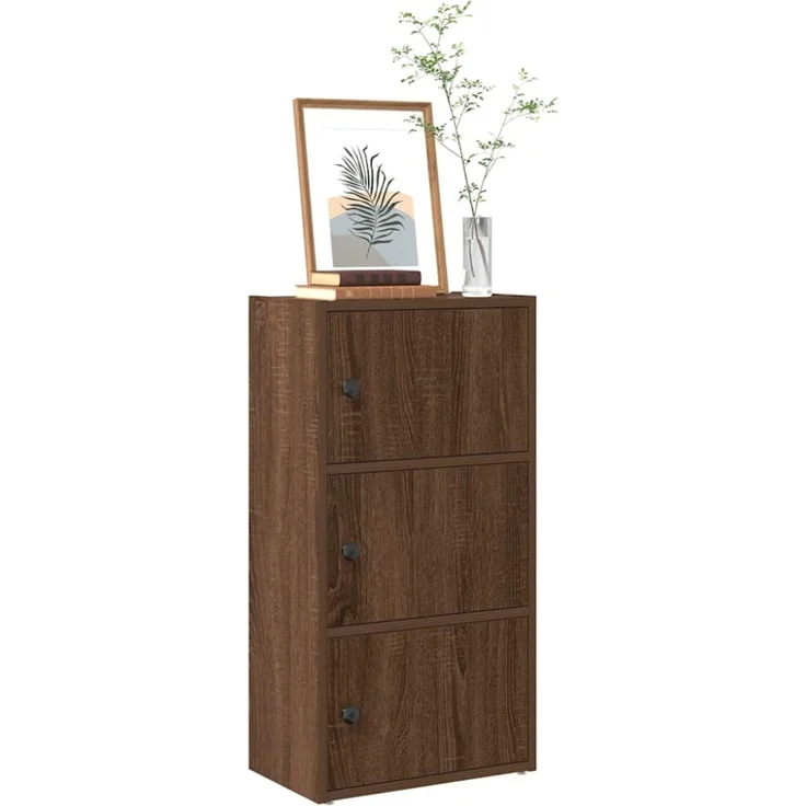 vidaXL Bücherregal Braun Eichen-Optik 40x24x77 cm Holzwerkstoff 860370 – Bild 1