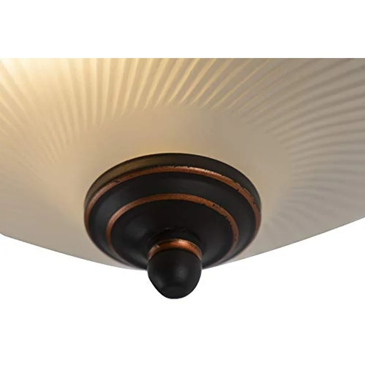 Qazqa Deckenleuchte Classico, ohne Leuchtmittel, E27, Braun, Klassisch / Antik, Glas, 1-flammig – Bild 3