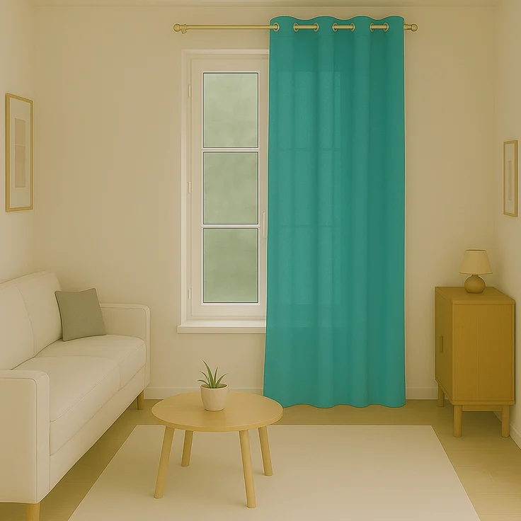 Bestlivings Blickdichte, Gardine mit Ösen, in vielen Größen und Farben Türkis 140x145 cm – Bild 3