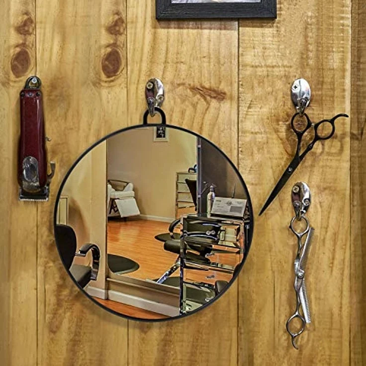 Kurtzy Kosmetikspiegel Schwarzer Friseurspiegel mit Griff - Friseurhandspiegel (1-St) – Bild 6