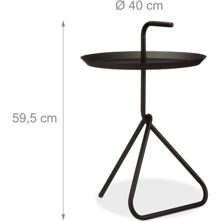 Beistelltisch Metall mit Griff – Bild 4