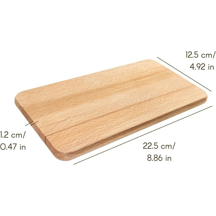 Creative Home Frühstücksbrett Set Frühstücksbrettchen Holz 22,5 x 12,5 x 1,2 cm Schneidebrett, (10-St), geölt – Bild 2