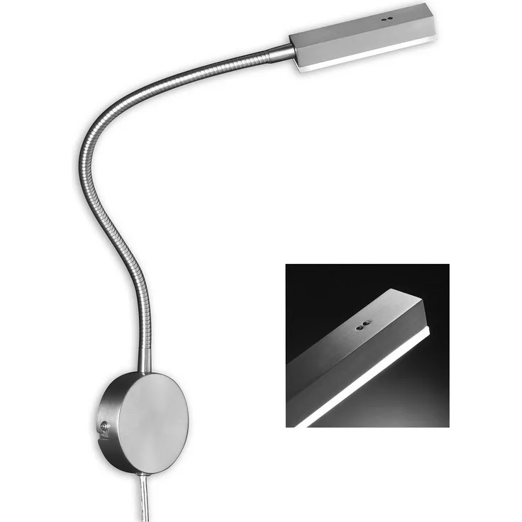 Fischer & Honsel 30603 Wandleuchte Raik verstellbar nickel matt dimmbar