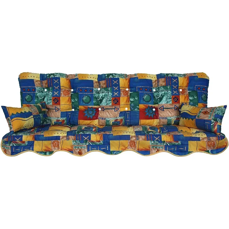 Kühnemuth Auflagekissen Auflagen Set für Hollywoodschaukeln Sitzkissen 180x50 cm Design 260