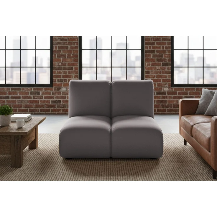 KAWOLA Sessel LAYLA Sitzelement Velvet taupe 74 x 99 x 92 cm – Bild 6