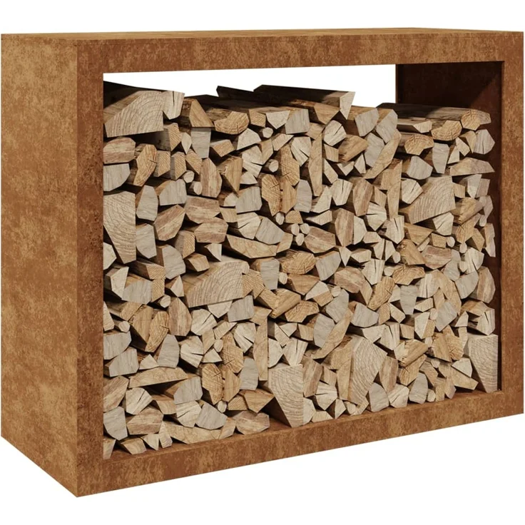 vidaXL Brennholzregal 100x40x80 cm Wetterfester Stahl 850981 – Bild 2