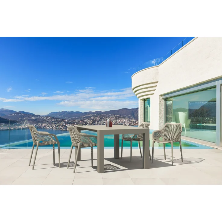 CLP Gartenstuhl Air XL 4er Set, Modern, Gestell Kunststoff, stapelbar, wetterfest,schlamm – Bild 5