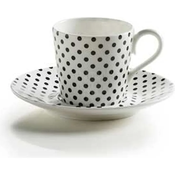Maxwell & Williams ART DECO Espressotasse gepunktet mit Untere, Bone China Porzellan