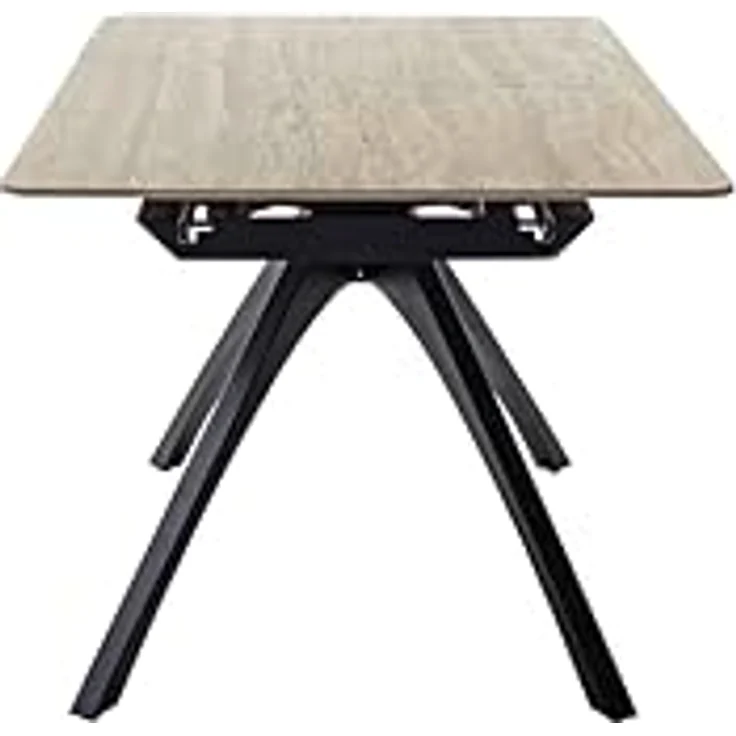 CERRITO Auszugstisch - Beige-marmoriert / Schwarz-matt-lackiert – Bild 5